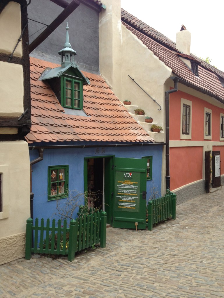 One of the cute little houses on Golden Lane