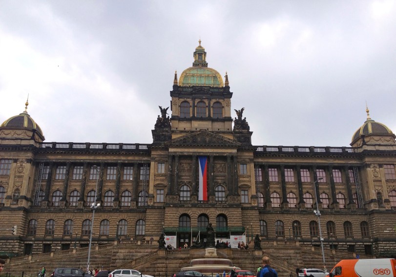 The National Museum that lies at the end of Wenceslas Square in "New Town"