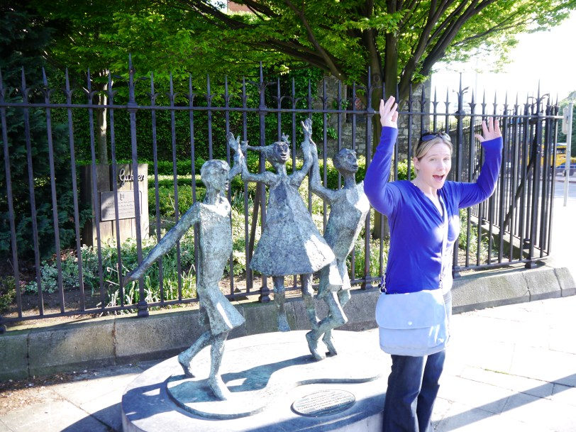 See a statue - do the pose! Dublin, and Ireland, provided wonderful opportunities for us to do just that!