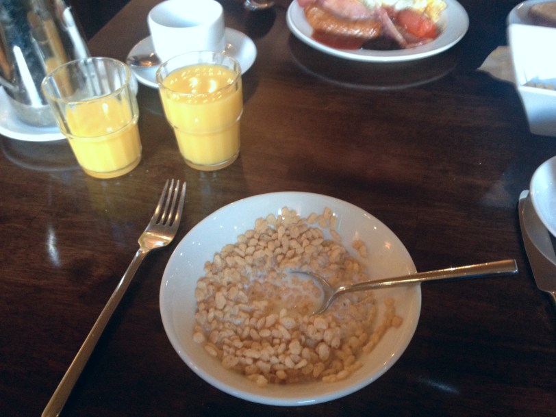 What my breakfast looked like...thank goodness for Rice Krispies!!