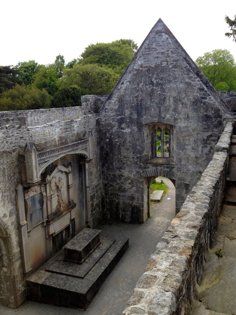 Looking at the inside of the Abbey