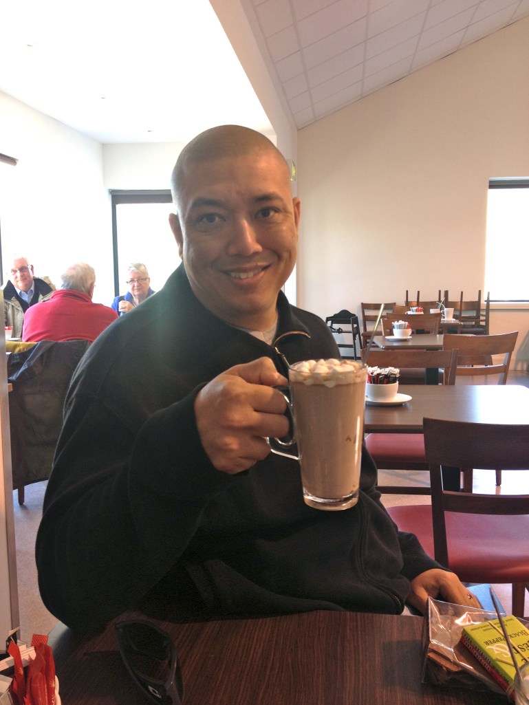 The hot chocolate was made from their melted down chocolate. It was delicious.