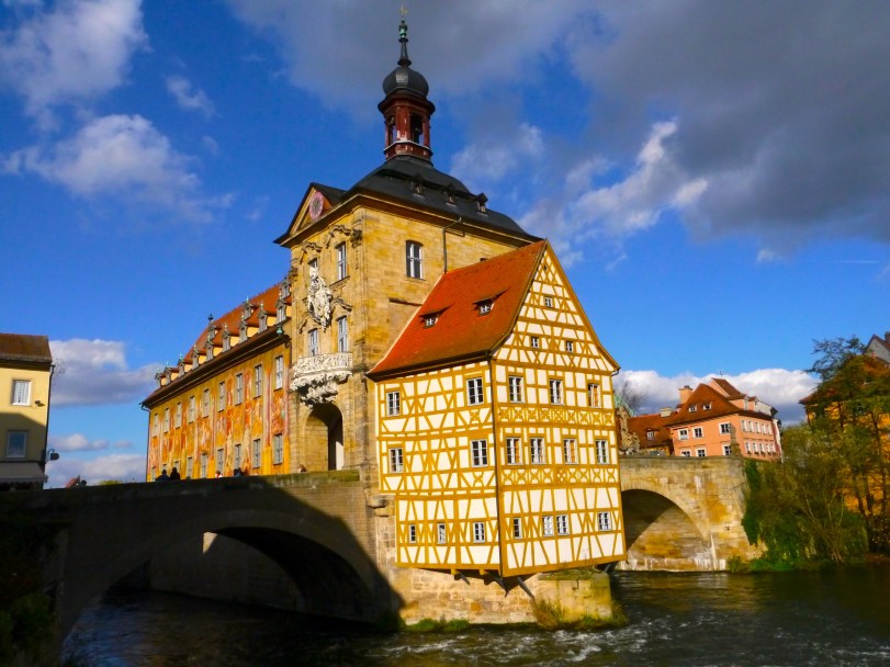 Bamberg escaped being damaged during WWII - thankfully! There's no telling if this awesome City Hall would have made it. And it is one of the coolest sites to see!
