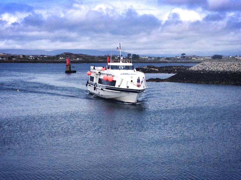 The ferry we took out to the island - not to crowded so we all were able to get good seats.
