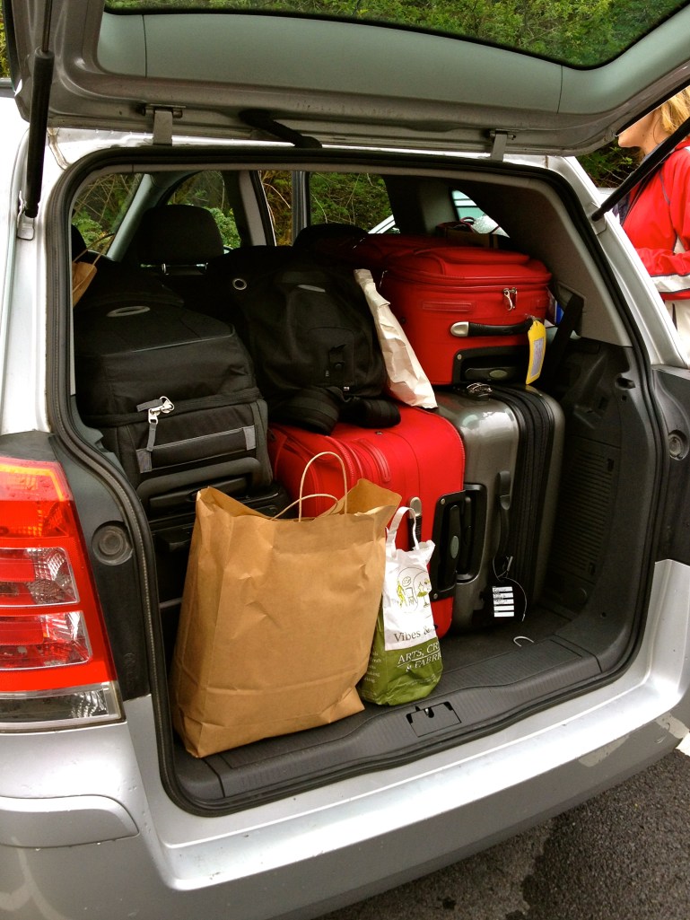 It's a good thing the trip was coming to an end - not sure much else would have fit in the trunk!