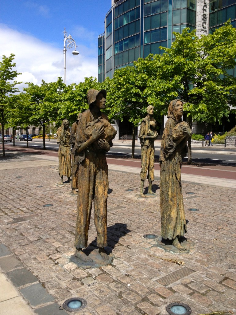 The memorial to the victims of the Irish Famine - quite unsettling actually.