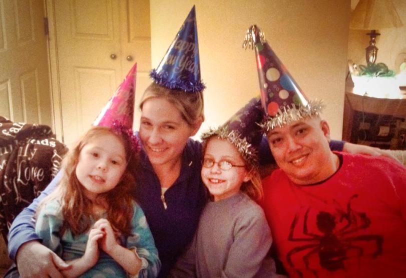 Happy New Year from John, me and our nieces Jane and Kate!