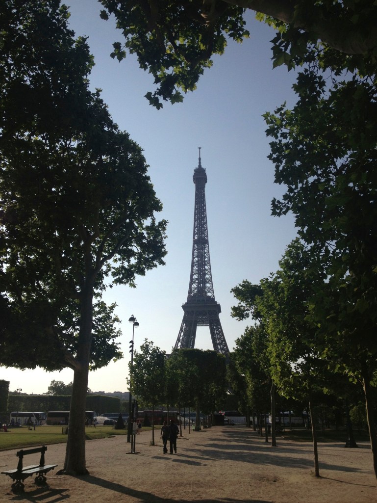 Our first clear view of the Eiffel Tower!