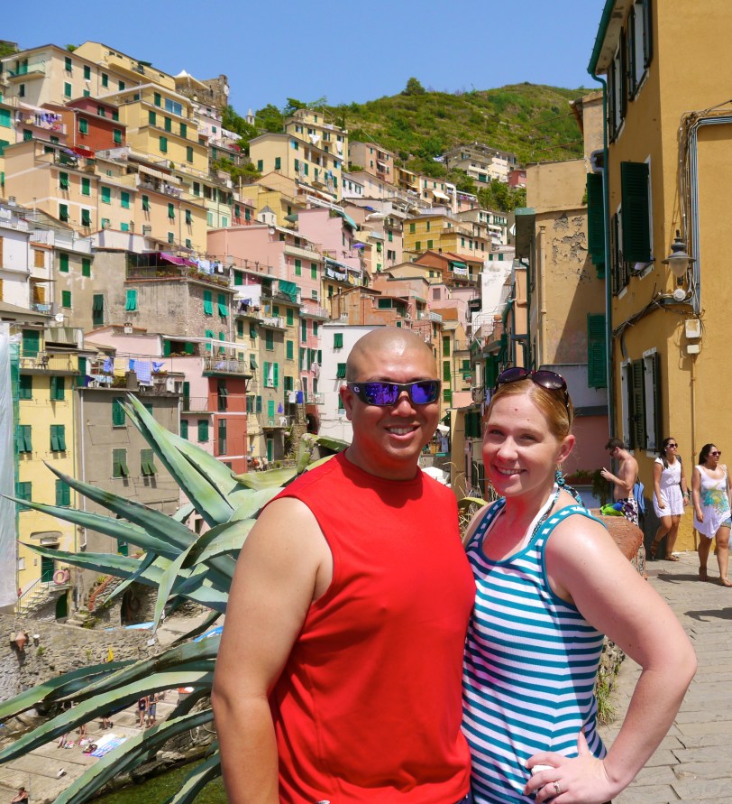 Riomaggiore! The town we stayed in - one of our favorites. The 20-minute trail that led from Riomaggiore to Manarola had been closed down because of an landslide. 