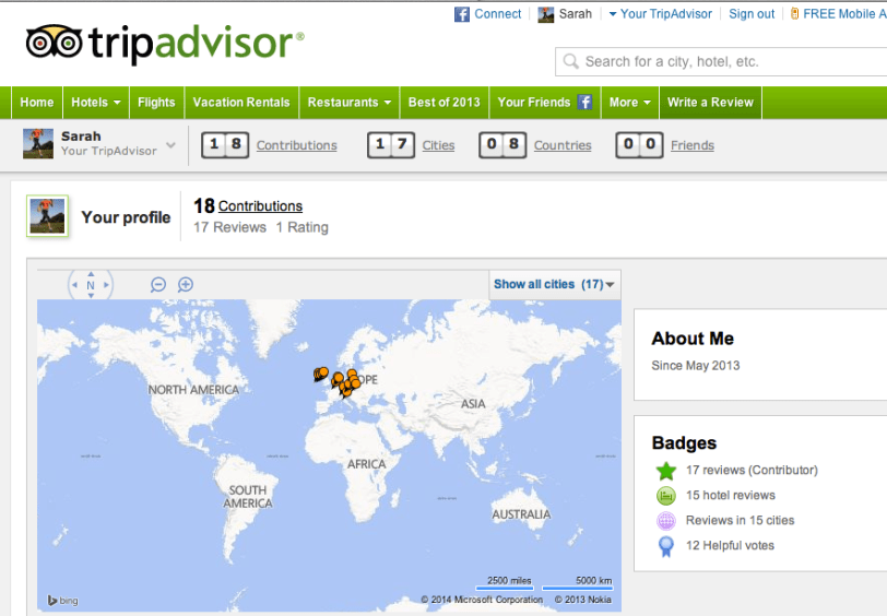 8 countries - all of which have been awesome!