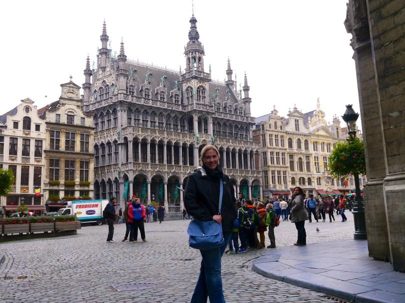 In front of the Grand Place…a UNESCO site in the middle of Brussels.