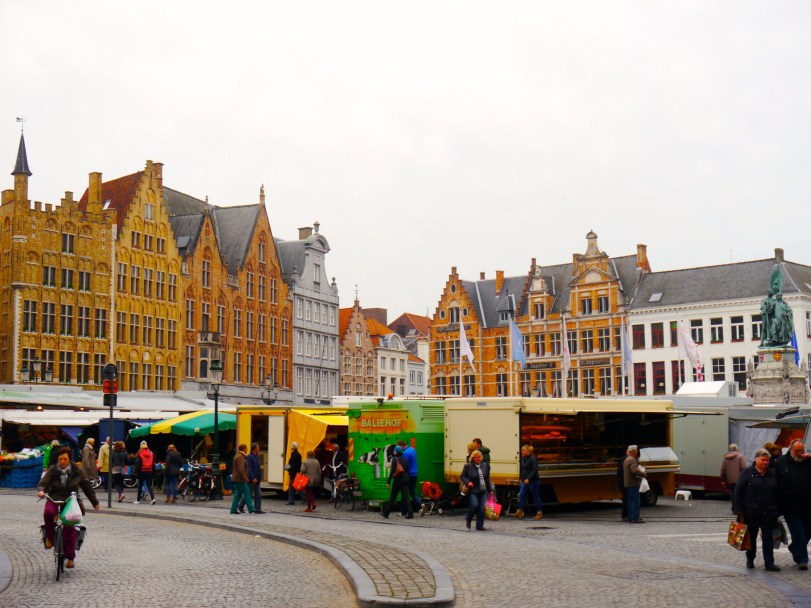 We were there for a market, which made a great place to buy more Belgian cheese and chocolate!