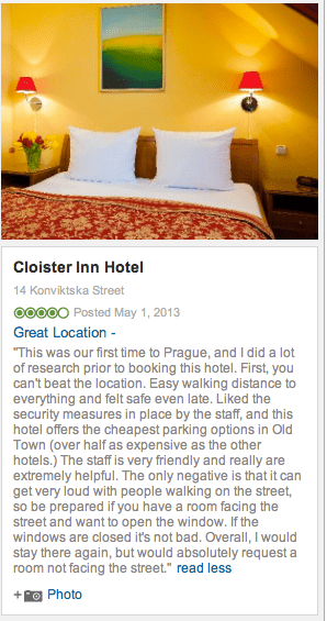 My review from Prague - it was definitely worth noting that requesting a quiet room was key!