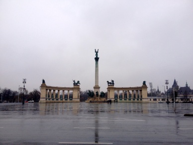 Heroes Square - quite impressive, even on a rainy day!