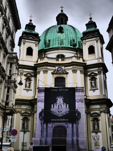 Love this pretty church - right off the popular Graben Street shopping area!