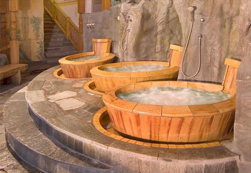 You could opt for your own tub if you aren't feeling the giant hot tub!