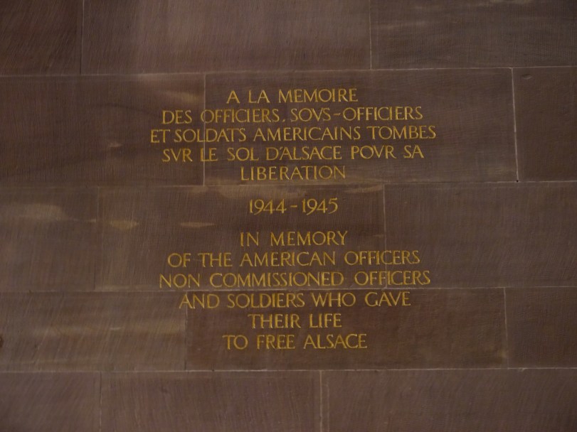 The Memorial to American troops in the church