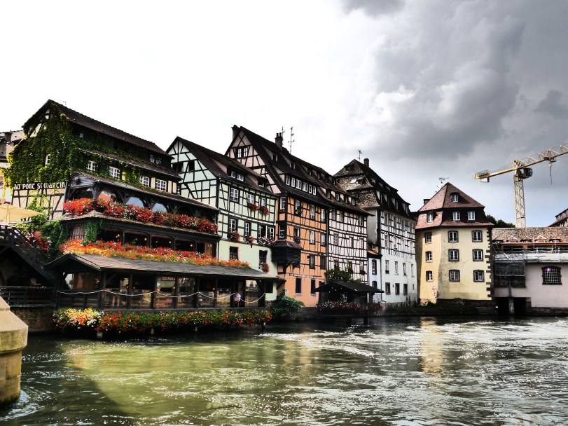 On the riverfront, walking to Petite France