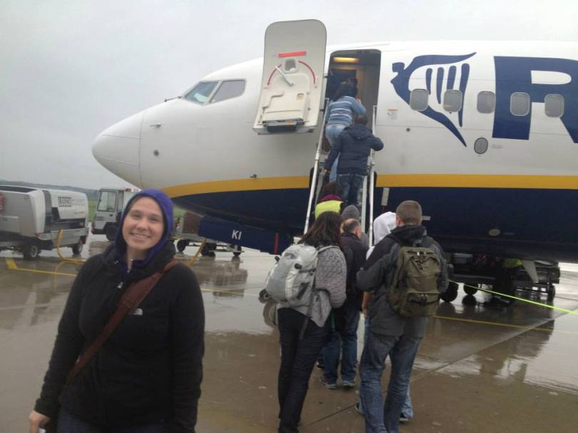 RyanAir is interesting in that you usually have to walk out to the plane or take a bus to it.