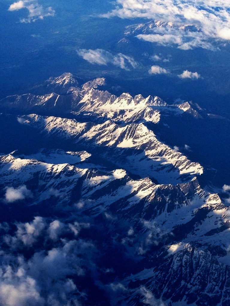 Clearly, this trip was going to be a good one when it included flying over the Swiss Alps and being treated with this view!