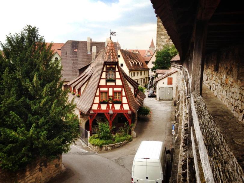You'll see adorable cottages like this one on your wall walk
