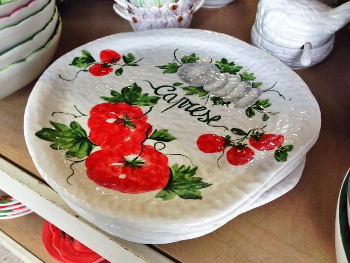 They had a whole set of Spaghetti dishes in this pattern. We had a set picked out, but settled for this Caprese dish for now!