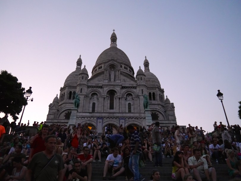 Sacre Coeur and the packed steps