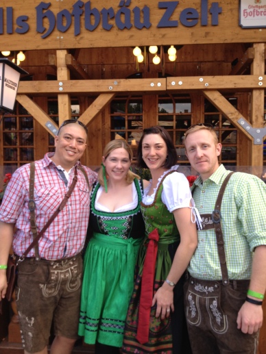 Jake and Renee got into the spirit of the German festival!