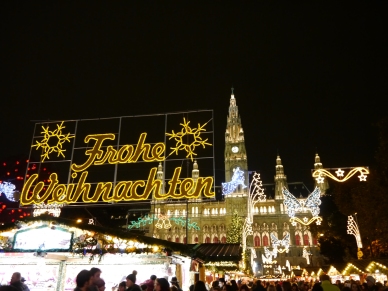 One of the many Christmas Markts in Vienna!