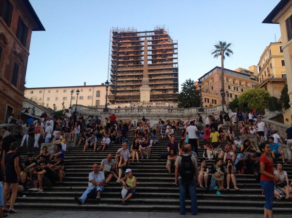 Boo...more scaffolding! But the scene was fun!