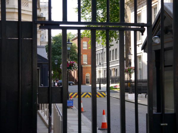 10 Downing Street - the traditional home to the Prime Minister. There was a lively protest marching past while we were there!