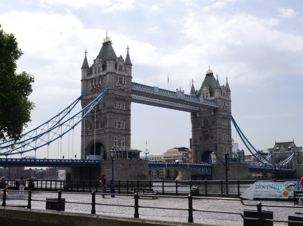 The Tower Bridge (often confused to be London Bridge)...right by the Tower of London. You can go up, but we opted against that.