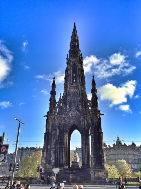 The Scott Monument, directly outside our front door.