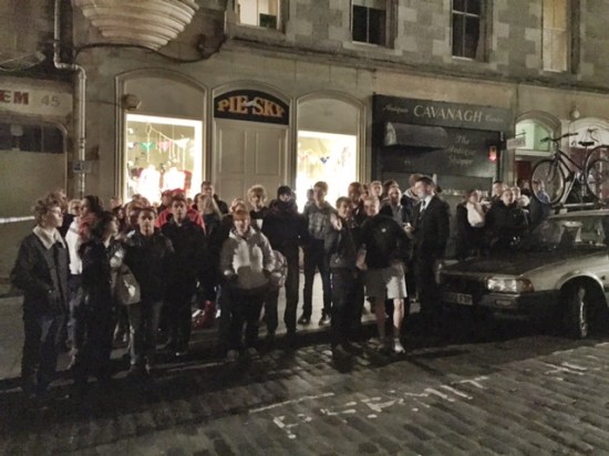 We joined the crowd waiting for the suspect to be caught...it never happened while we were there. :-(