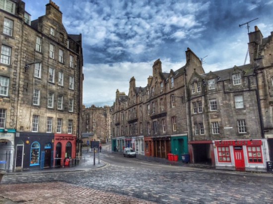 The beginning of the Grassmarket area.