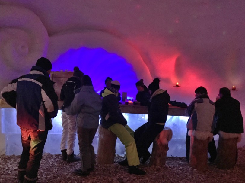 After dinner drinks at the Iglu bar...again, super thankful for the glühwein.