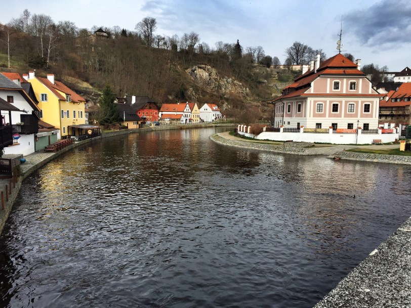 Cesky Krumlov is almost an island, surrounded by the windy Vltava River. In the summer, rafting trips are really popular.