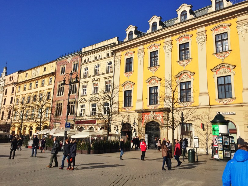 The two towns in Poland we have visited have the prettiest, most colorful squares!