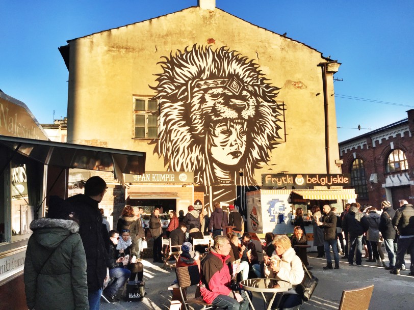 Food truck area in the Jewish District - we enjoyed delicious Belgian fries!