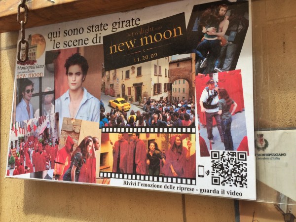 While Twilight is all about Volterra, the movie was filmned in Montepulciano...and this store was very proud of their role in the film.