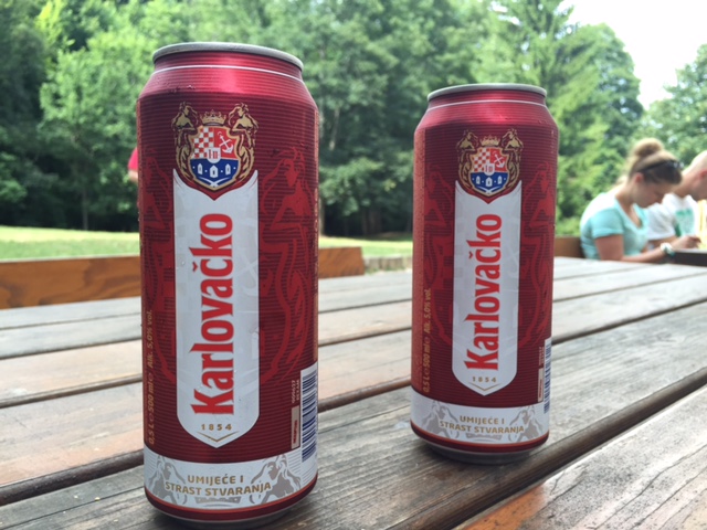 Croatian beer. Really good, especially on a hot day!