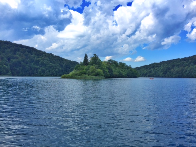 Our first view of the park on our boat ride to path "E"