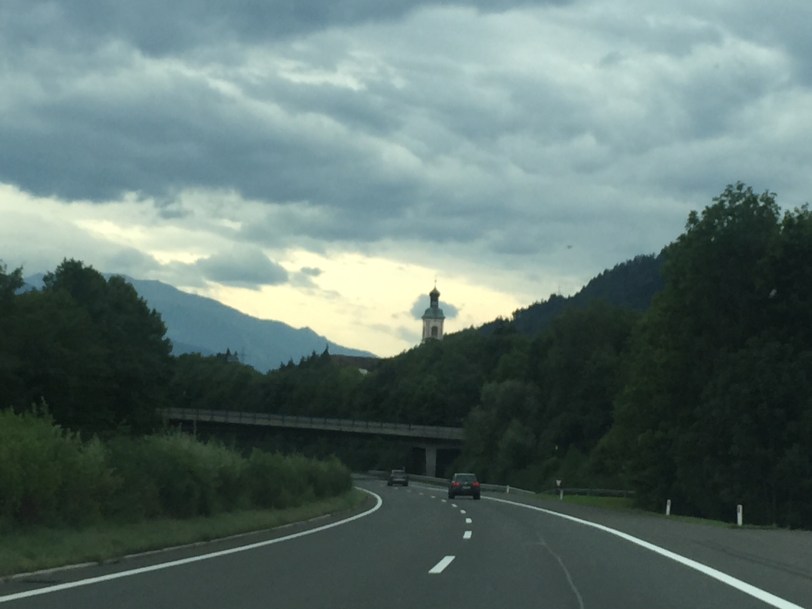 Look how pretty, and empty the road was...