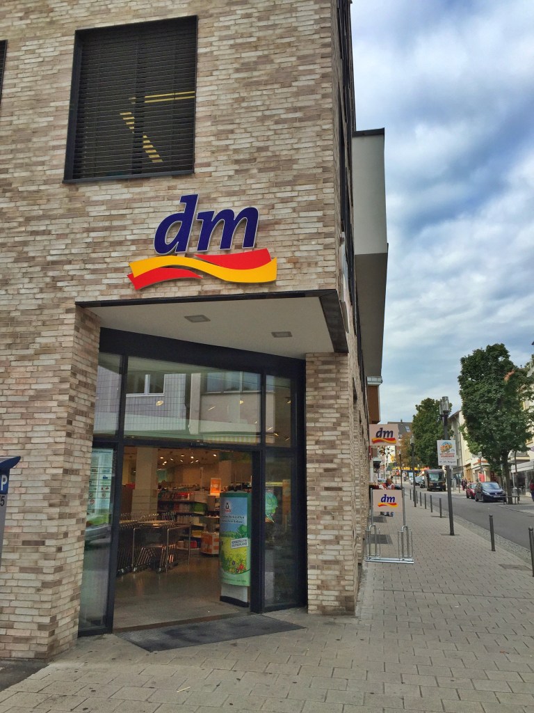 Back on our block on main street is the DM, or Germany's version of a CVS.