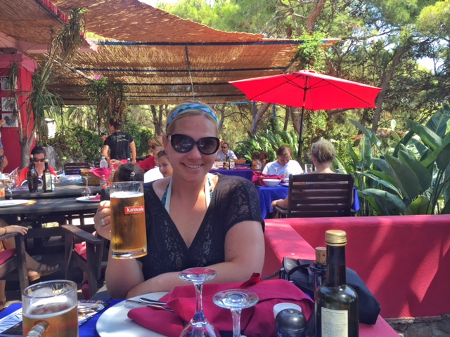 Enjoying lunch on Pakleni Island!