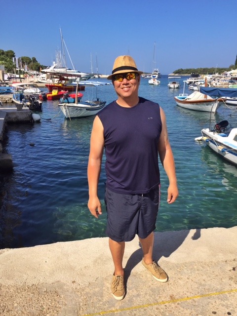 John at our first stop.